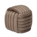 Softy Modern Velvet Padded Woven Design Pouf 