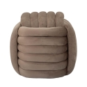 Softy Modern Velvet Padded Woven Design Pouf 