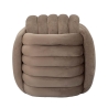 Softy Modern Velvet Padded Woven Design Pouf 