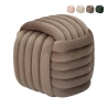Softy Modern Velvet Padded Woven Design Pouf Discounts
