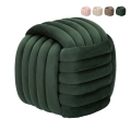 Softy Modern Velvet Padded Woven Design Pouf Promotion