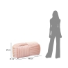 Modern Velvet Woven Bench Pouf 90x45x45cm Softy 