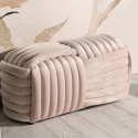Modern Velvet Woven Bench Pouf 90x45x45cm Softy Sale