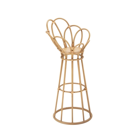 Boho Chic Panama Tower Metal and Rattan Plant Stand Promotion