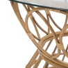 Round Rattan and Glass Coffee Table 75x44.5cm Panama Circle Discounts