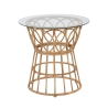 Round Rattan Table with Glass Top 50x50cm Panama Circle Promotion