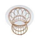 Round Rattan Table with Glass Top 50x50cm Panama Circle Offers