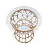 Round Rattan Table with Glass Top 50x50cm Panama Circle Offers