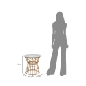 Round Rattan Table with Glass Top 50x50cm Panama Circle Bulk Discounts