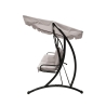 Deluxe 3-Seater Garden Swing with Canopy, 230x120x165cm, Grey Offers