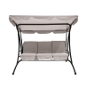 Deluxe 3-Seater Garden Swing with Canopy, 230x120x165cm, Grey On Sale