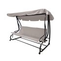 Deluxe 3-Seater Garden Swing with Canopy, 230x120x165cm, Grey Promotion