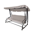 Deluxe 3-Seater Garden Swing with Canopy, 230x120x165cm, Grey Promotion