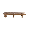 Acacia Wood Reclining Garden Lounger with Wheels - Bali Bulk Discounts