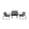 Saint Martin 4-Seater Steel Garden Set with Glass Top Table Promotion