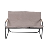 4-Piece Garden Set Steel with Glass Top Table and Cushions Cannes On Sale