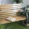 Kovek Wooden Bench with Steel Frame, 120x58x83 cm Discounts