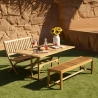 Bali 2-Seater Folding Acacia Wood Bench, 104x61x90cm On Sale