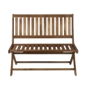 Bali 2-Seater Folding Acacia Wood Bench, 104x61x90cm Offers