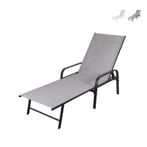 Varadero Beach Lounger with Steel Frame, PVC, and Polyester Promotion