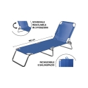 Foldable Beach and Garden Lounger with Reclining Backrest Viareggio Model