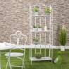 Ravun Foldable Iron Shelf with 4 Tiers, White, 60.5x28x167cm On Sale