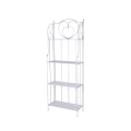 Ravun Foldable Iron Shelf with 4 Tiers, White, 60.5x28x167cm Promotion