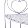 White Folding Metal Corner Shelf Unit with 4 Shelves, 49x33x167cm - Alba Catalog
