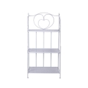 Karnel White Foldable Iron Shelf with 3 Tiers, 60.5x28xH.127cm Offers