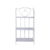 Karnel White Foldable Iron Shelf with 3 Tiers, 60.5x28xH.127cm Offers