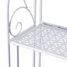 Karnel White Foldable Iron Shelf with 3 Tiers, 60.5x28xH.127cm Bulk Discounts