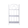 Karnel White Foldable Iron Shelf with 3 Tiers, 60.5x28xH.127cm Discounts