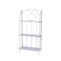 Karnel White Foldable Iron Shelf with 3 Tiers, 60.5x28xH.127cm Promotion