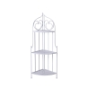 Veska Folding Metal Corner Shelf Unit, 3 Tiers, 49x33x127cm, White Offers