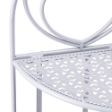 Angoliera 3 ripiani richiudibile in ferro 49x33xh.127cm bianco Veska Catalog
