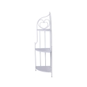 Veska Folding Metal Corner Shelf Unit, 3 Tiers, 49x33x127cm, White Sale