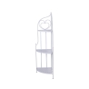Veska Folding Metal Corner Shelf Unit, 3 Tiers, 49x33x127cm, White Sale