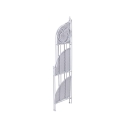 Angoliera 3 ripiani richiudibile in ferro 49x33xh.127cm bianco Veska Discounts