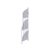 Angoliera 3 ripiani richiudibile in ferro 49x33xh.127cm bianco Veska Discounts