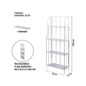 Scaffale da esterno 4 ripiani in ferro battuto richiudibile Durak Cost