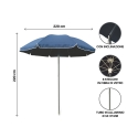 Shangai Beach Umbrella Ø2.4 m Aluminum 16 Ribs Adjustable Cheap