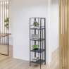 Scaffale da esterno slim 4 ripiani in ferro battuto richiudibile Nuvia On Sale