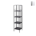 Nuvia Folding Slim 4-Shelf Wrought Iron Outdoor Rack Promotion