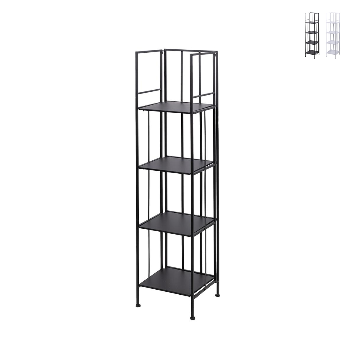 Nuvia Folding Slim 4-Shelf Wrought Iron Outdoor Rack