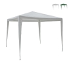 Gazebo 3x3 idrorepellente montaggio rapido con kit bianco Tropico Promotion