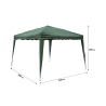 Gazebo estensibile verde 3x3 in alluminio richiudibile Rapido Buy