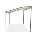 Water-Repellent Gazebo with Veranda 3x2.5m in Ecru Iron Sarnok On Sale