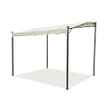 Gazebo a veranda idrorepellente 3x2,5m in ferro ecrù Sarnok Promotion