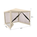 Gazebo idrorepellente con zanzariere 3x3m ferro ecrù Dakar Offers
