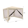 Gazebo idrorepellente con zanzariere 3x3m ferro ecrù Dakar Offers